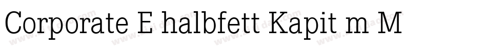 Corporate E halbfett Kapit m Medziff字体转换